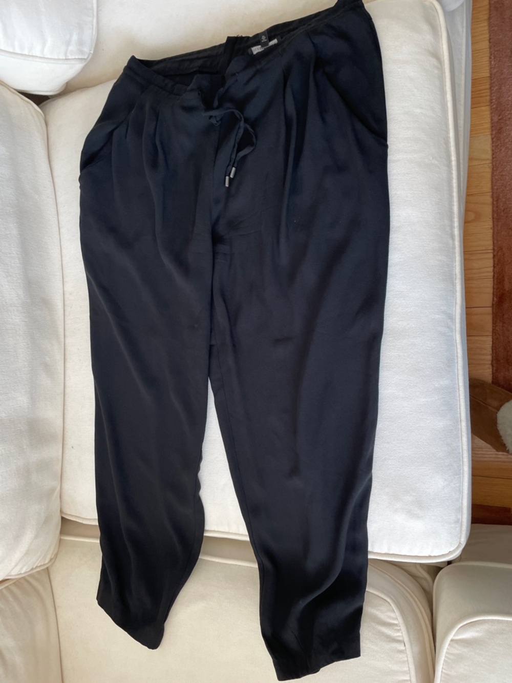 Eileen Fisher Black Relaxed Drawstring Joggers